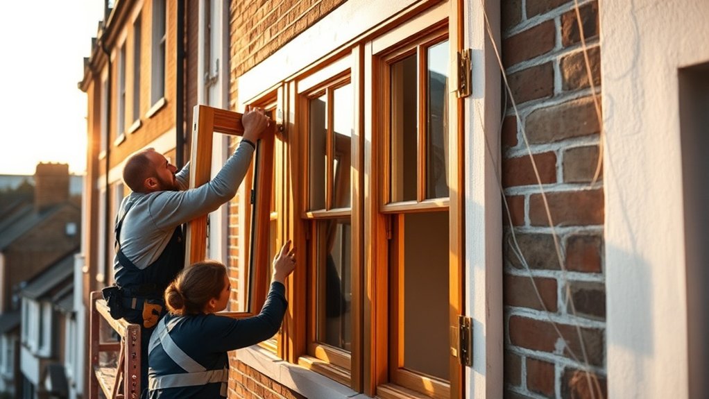 Wooden Window Installation Oxford