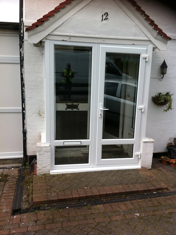 uPVC French doors fitted as front entrance in Oxford