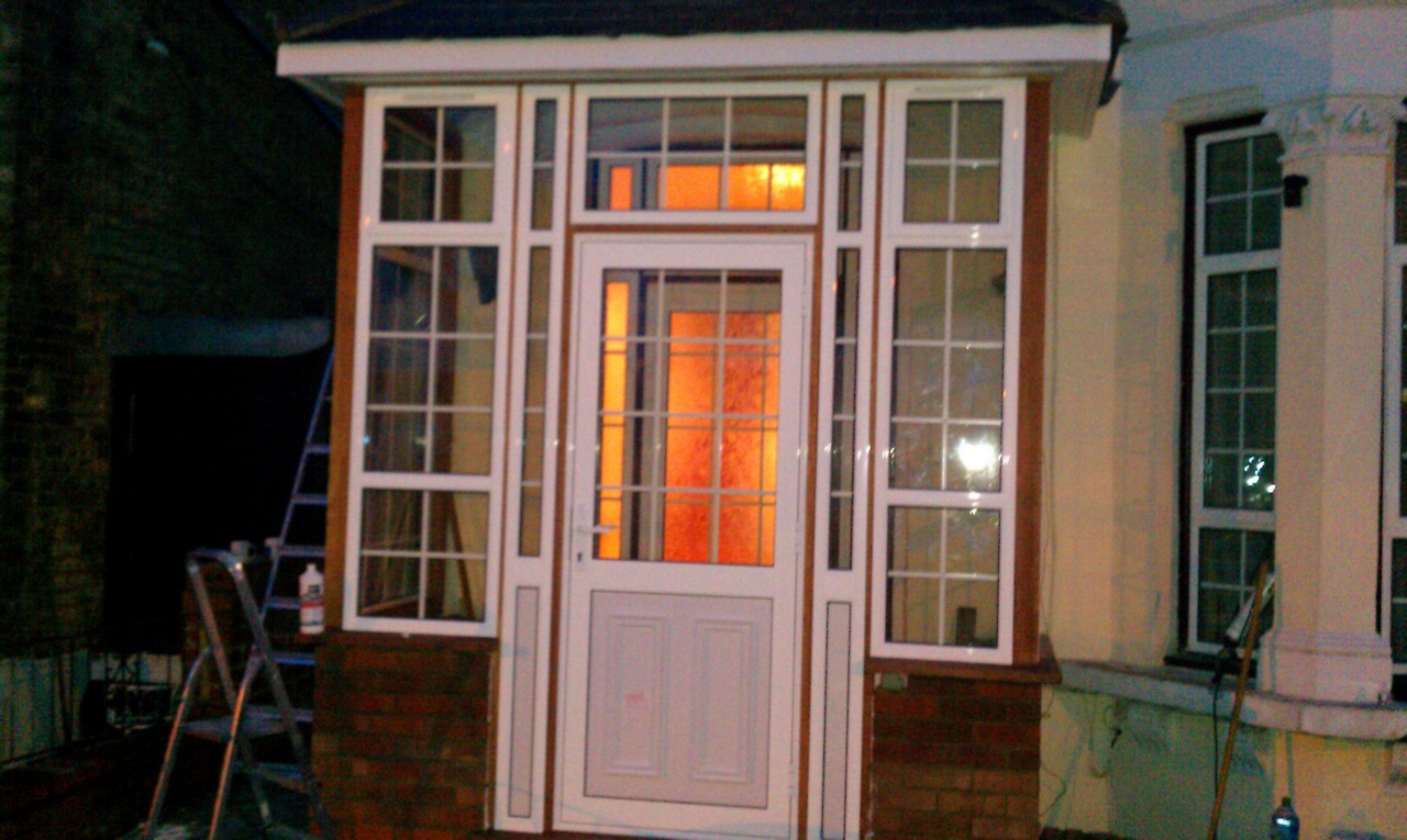uPVC porch with Georgian bar glazing installed in Oxford